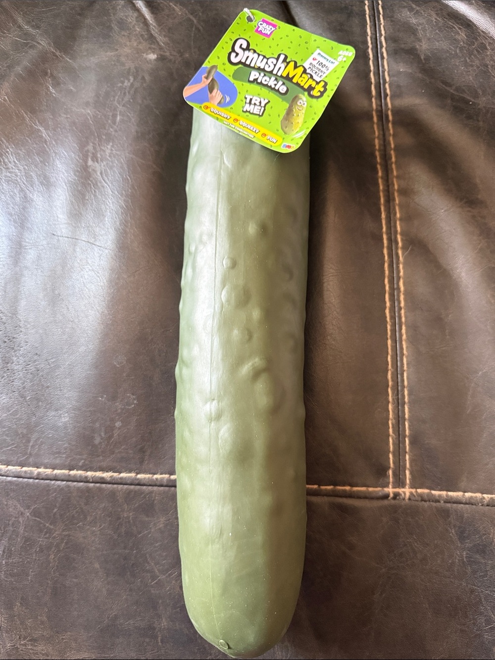 New SmushMart Pickle Squishy Toy - Green